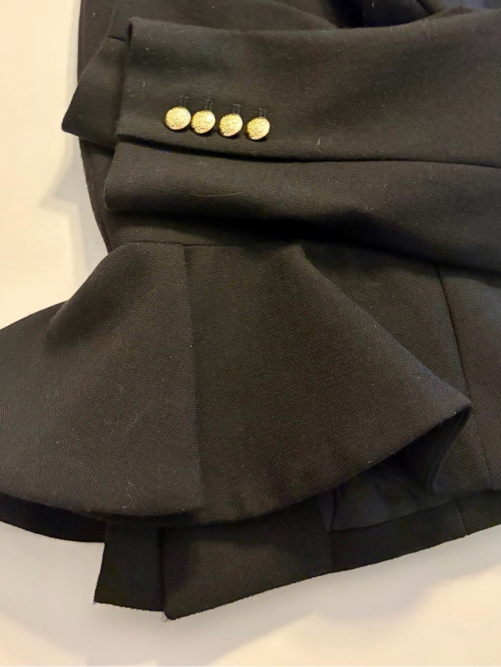 Vintage Ralph Lauren 100% Wool Military Peplum Gold Embossed Buttons, Embroidery - Picture 5 of 13